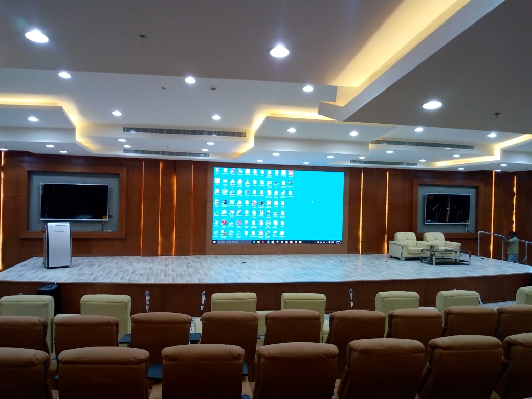 تم تركيب جدار فيديو LED P2 itc في مركز تدريب العدالة بالمملكة العربية السعودية.