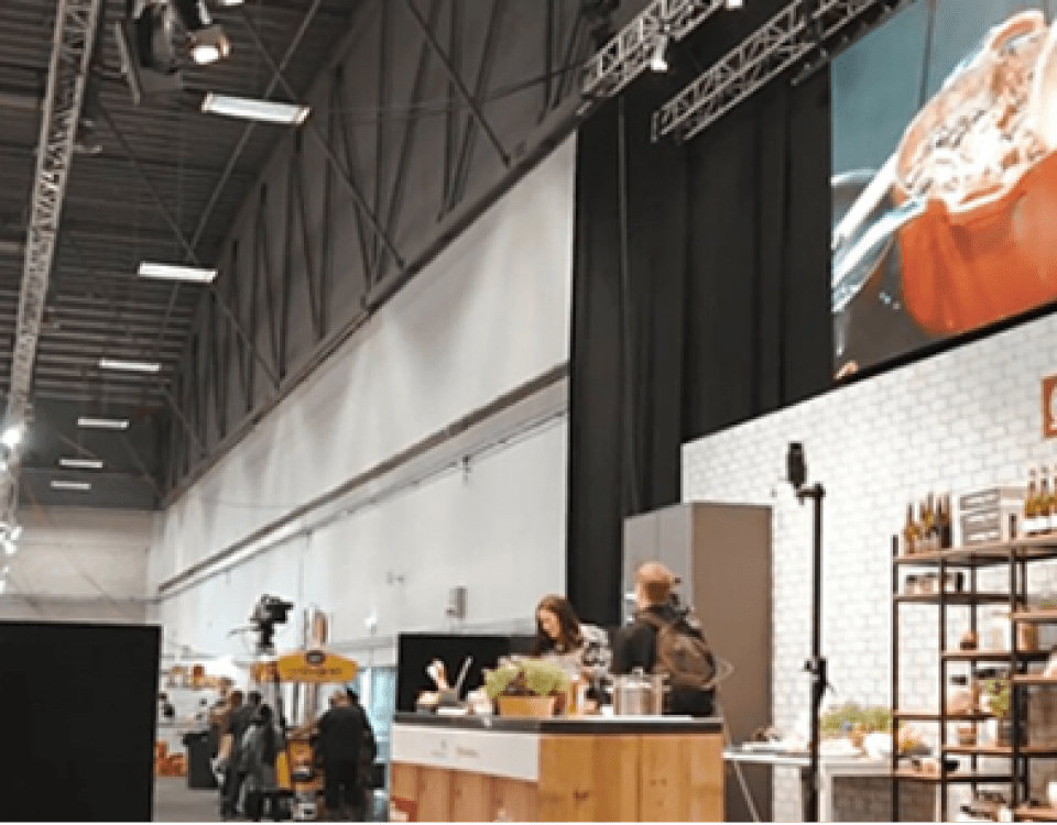 itc P2.5 LED Video Wall instalado no Auckland Food Show