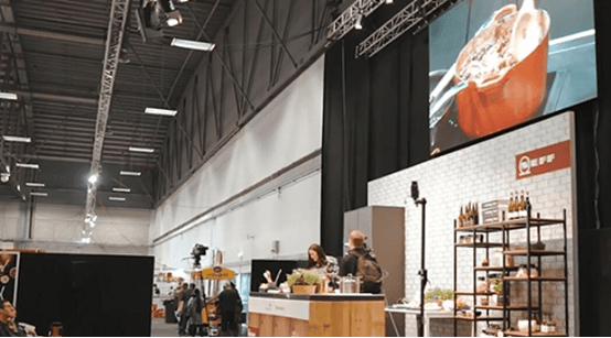 Mur vidéo LED itc P2.5 installé au Auckland Food Show