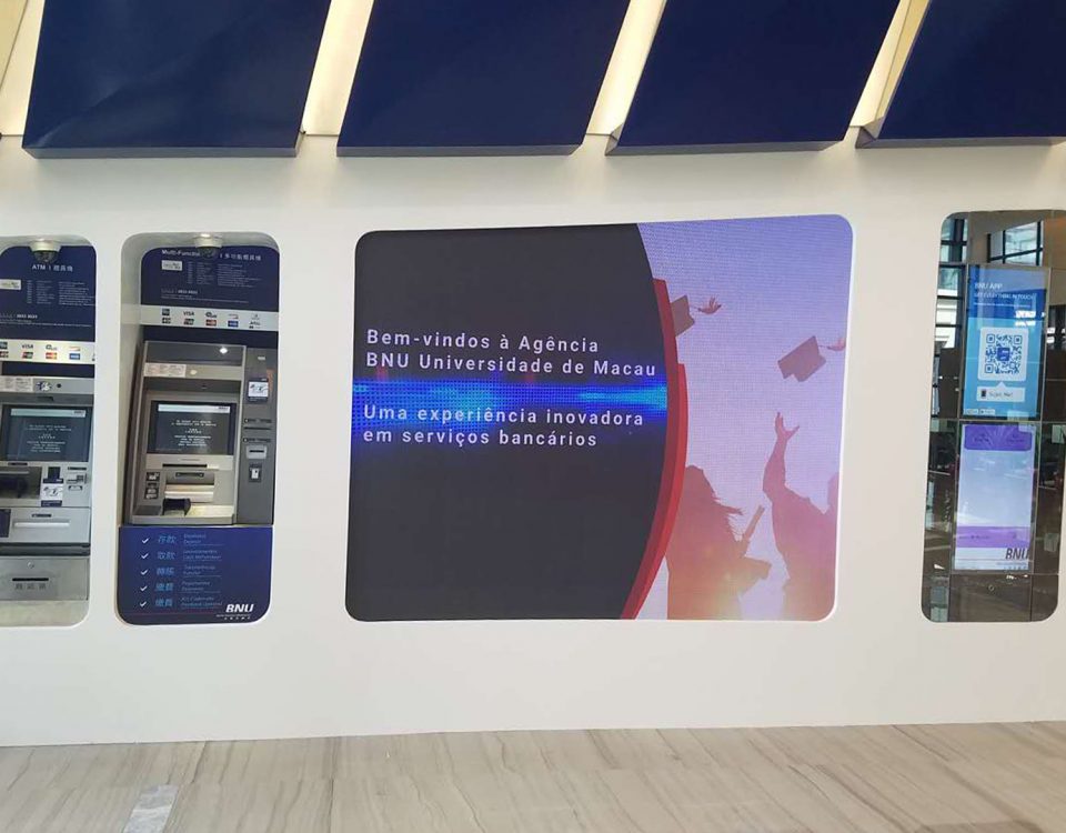 itc P2.5 LED Video Wall Instalado no Banco Nacional Ultramarino (BNU), Macau