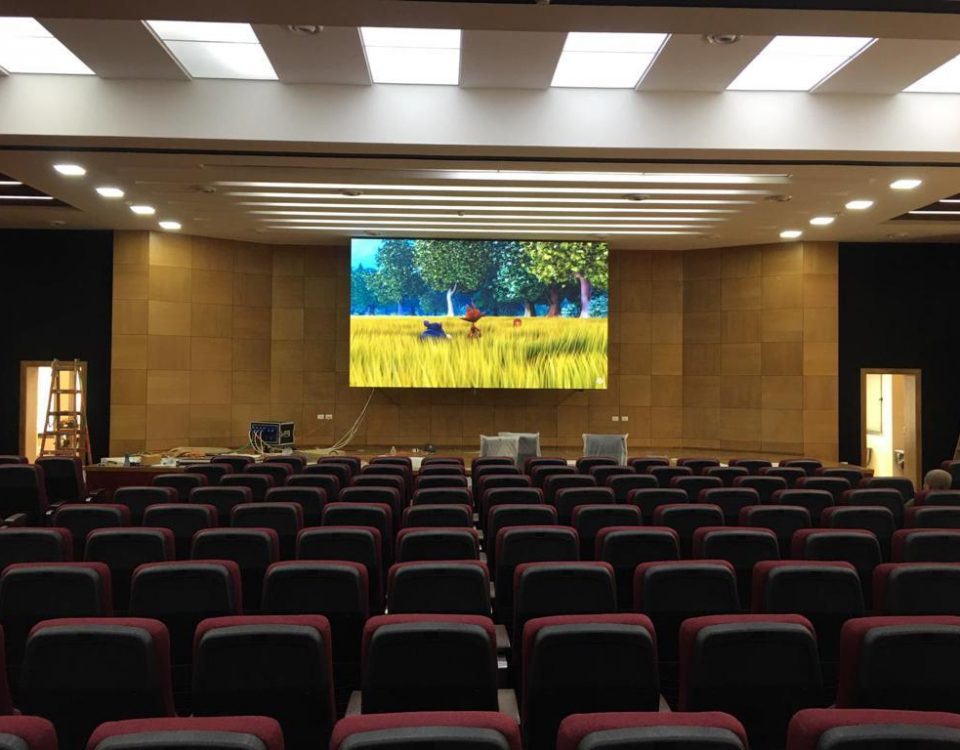 itc P2.5 LED Video Wall áp dụng cho Đại học Qudus- chi nhánh Rafah, Palestine