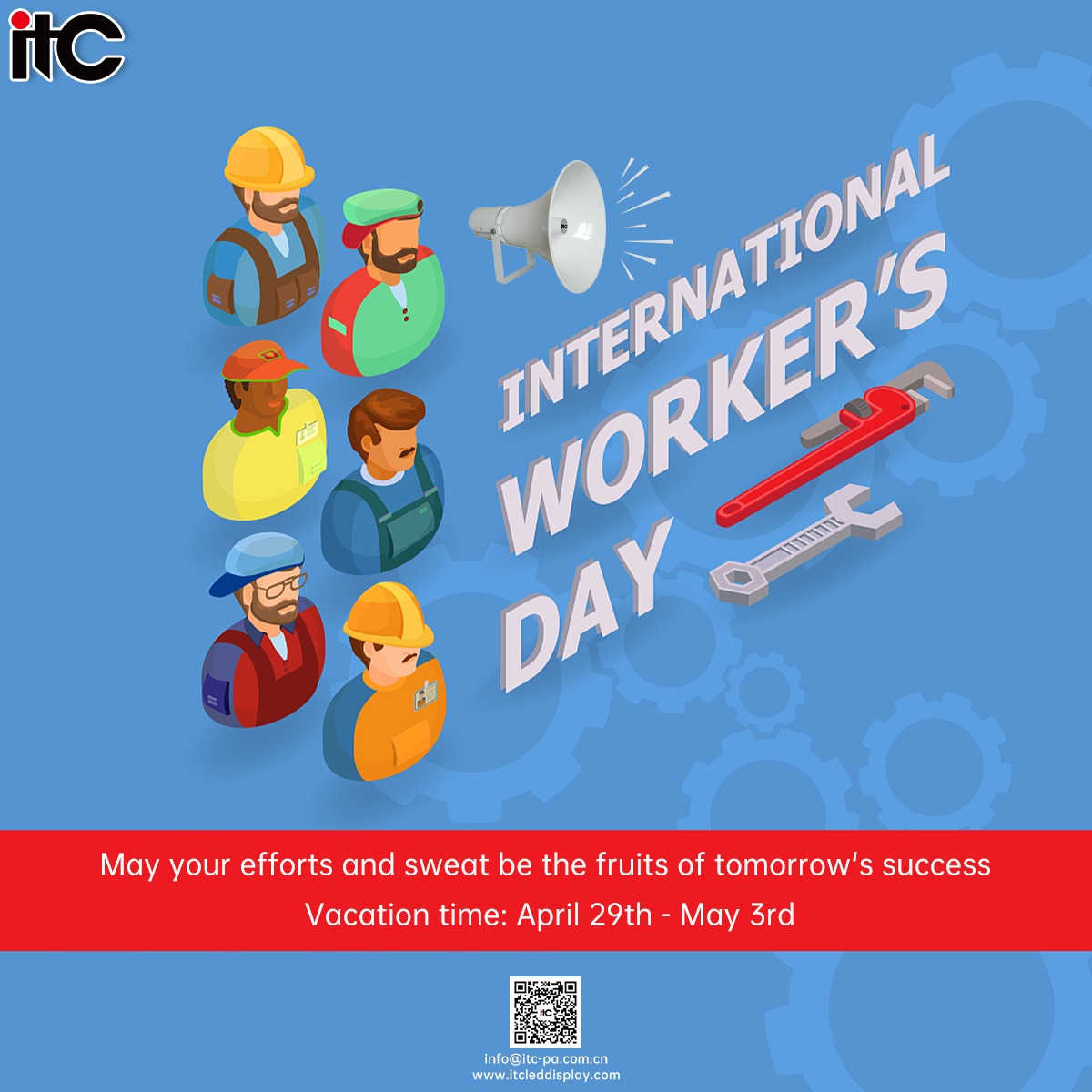 【Holiday Notice】Happy International Workers’ Day