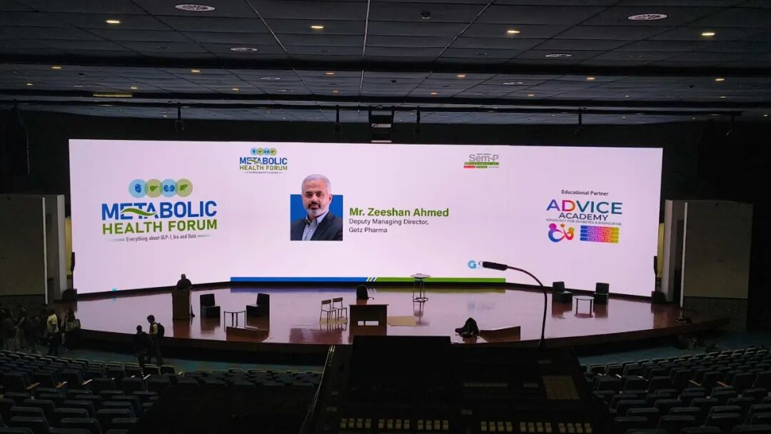 itc 185sqm indoor LED display at Getz Pharma Astola facility